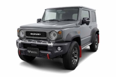 スズキ ジムニー:GOZELパーツを装着した「ジムニー シエラ」。純正用品と組み合わせて力強いスタイルを表現する
