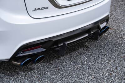 ホンダ ジェイド：VWゴルフ用パーツを加工しリアバンパーへ装着、ボトムのテーパー部分も他車種流用でDIY施工