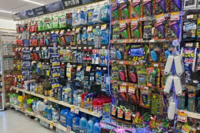 オートバックス店舗:さまざまな好みやニーズに対応できるようにラインアップは豊富。需要の高さが感じられた