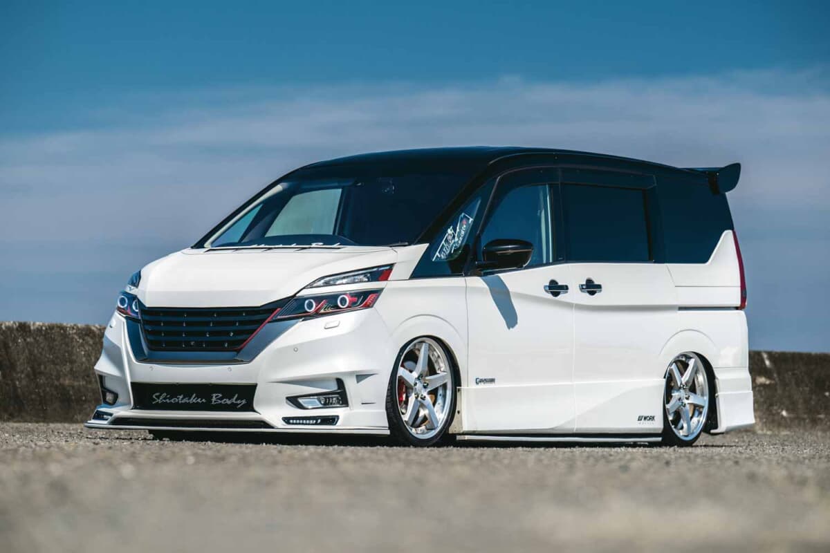 セレナ ＡＲＳ１０＋ 純正バンパー加工とエアサスで低空化。C27型セレナ | AUTO MESSE WEB